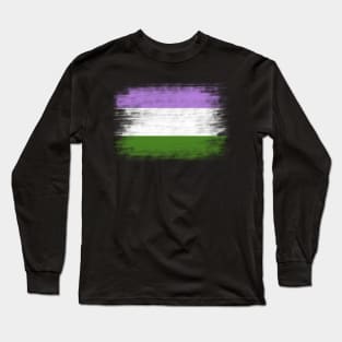 Genderqueer flag Long Sleeve T-Shirt